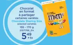L'Intermarché CHOCOLAT EN FORMAT À PARTAGER | CHOCOLATE SHARING SIZE, 155 - 170 G offer