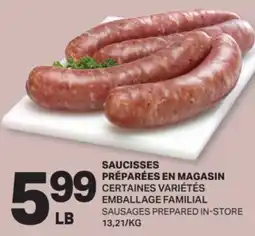L'Intermarché SAUCISSES PRÉPARÉES EN MAGASIN | SAUSAGES PREPARED IN-STORE offer
