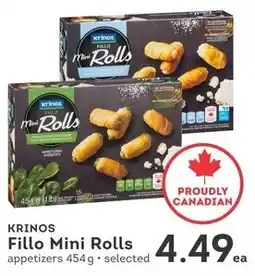 IGA Krinos fillo mini rolls offer