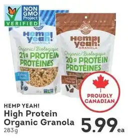 IGA Hemp yeah! high protein organic granola offer