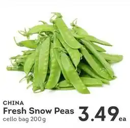IGA China fresh snow peas offer