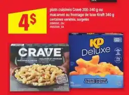 Maxi plats cuisinés Crave ou macaroni au fromage de luxe Kraft offer