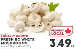 IGA Fresh BC white mushrooms offer