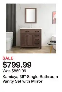Wayfair Kamiaya 36 Single Bathroom Vanity Set with Mirror offer