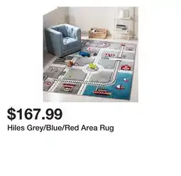 Wayfair Hiles Grey/Blue/Red Area Rug offer