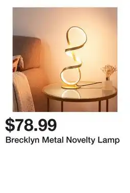 Wayfair Brecklyn Metal Novelty Lamp offer
