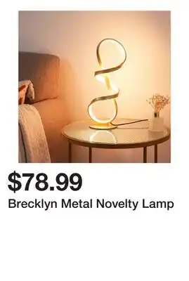 Wayfair Brecklyn Metal Novelty Lamp offer