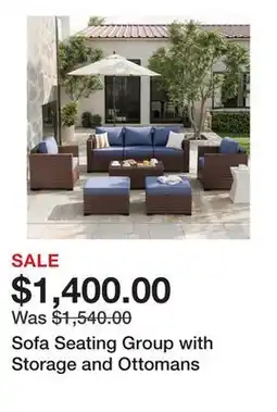Wayfair Sofa Seating Group with Storage and Ottomans offer