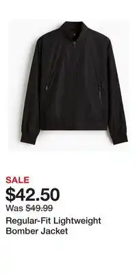 H&M Regular-Fit Lightweight Bomber Jacket offer