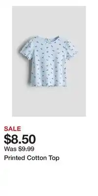 H&M Printed Cotton Top offer