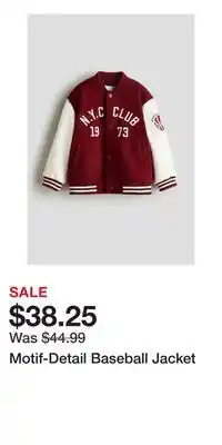 H&M Motif-Detail Baseball Jacket offer