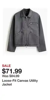 H&M Loose-Fit Canvas Utility Jacket offer