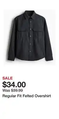 H&M Regular Fit Felted Overshirt offer