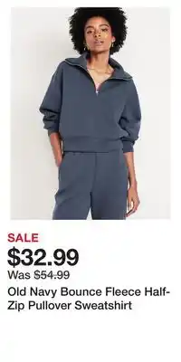 Old Navy Old Navy Bounce Fleece Half-Zip Pullover Sweatshirt offer