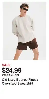 Old Navy Old Navy Bounce Fleece Oversized Sweatshirt offer