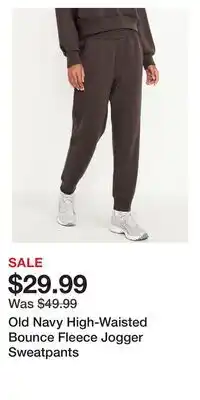 Old Navy Old Navy High-Waisted Bounce Fleece Jogger Sweatpants offer