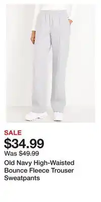 Old Navy Old Navy High-Waisted Bounce Fleece Trouser Sweatpants offer