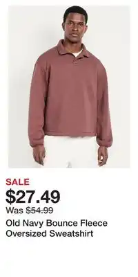 Old Navy Old Navy Bounce Fleece Oversized Sweatshirt offer