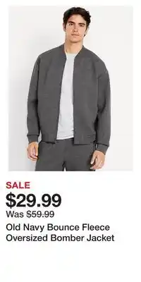 Old Navy Old Navy Bounce Fleece Oversized Bomber Jacket offer