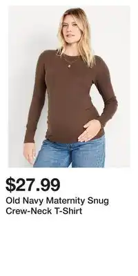 Old Navy Old Navy Maternity Snug Crew-Neck T-Shirt offer