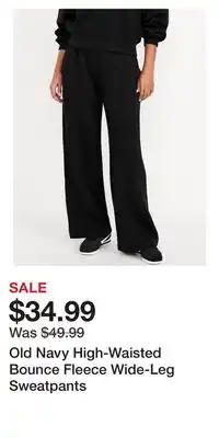 Old Navy Old Navy High-Waisted Bounce Fleece Wide-Leg Sweatpants offer