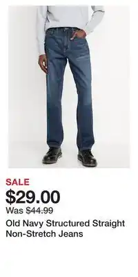 Old Navy Old Navy Structured Straight Non-Stretch Jeans offer
