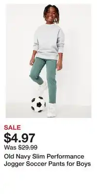Old Navy Old Navy Slim Performance Jogger Soccer Pants for Boys offer