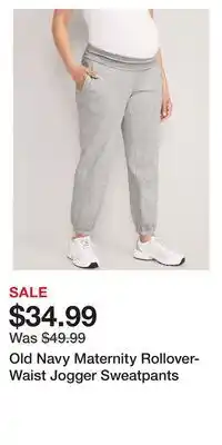 Old Navy Old Navy Maternity Rollover-Waist Jogger Sweatpants offer