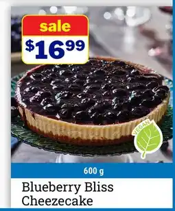 M & M Food Market Blueberry Bliss Cheezecake offer