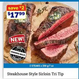 M & M Food Market Steakhouse Style Sirloin Tri Tip offer