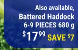 M & M Food Market Battered Haddock 6-9 PIECES offer