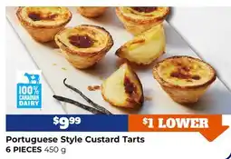 M & M Food Market Portuguese Style Custard Tarts 6 PIECES offer