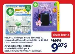 Walmart Air Wick Essential Mist Kit or Scented Oil Refills 2-Pack offer