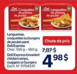 Walmart Deli Express Breaded Chicken Strips, Nuggets or Burgers offer