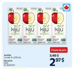 Walmart Kiju Organic Apple Juice offer