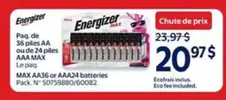 Walmart ENERGIZER MAX BATTERIES offer