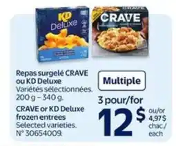 Walmart CRAVE or KD Deluxe Frozen Entrees offer