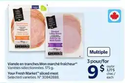 Walmart Your Fresh Market sliced meat offer