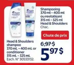 Walmart Head & Shoulders Shampoo or Conditioner offer