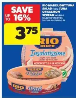 Real Canadian Superstore Rio Mare Light Tuna Salad or Tuna/Salmon Spread offer