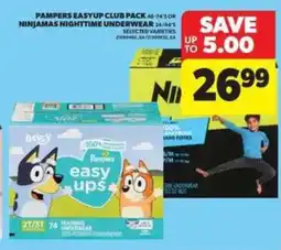 Real Canadian Superstore Pampers EasyUp Club Pack or Ninjamas Nighttime Underwear offer