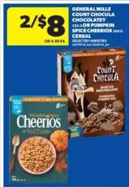 Real Canadian Superstore General Mills Count Chocula Chocolatey or Pumpkin Spice Cheerios Cereal offer