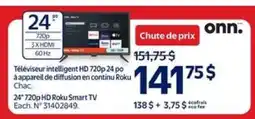 Walmart Téléviseur intelligent HD 720p 24 po offer