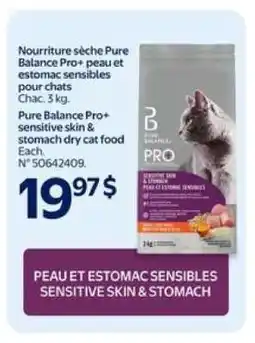 Walmart Pure Balance Pro+ Sensitive Skin & Stomach Dry Cat Food offer