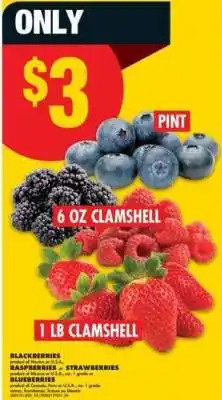 No Frills Blackberries, Raspberries, Strawberries, Blueberries offer