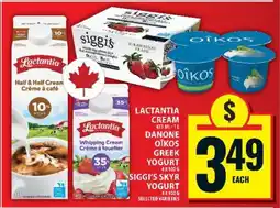Food Basics Lactantia Cream, Danone Oikos Greek Yogurt, Siggi's Skyr Yogurt offer