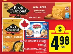 Food Basics Black Diamond Cheese & Galbani Mozzarella offer