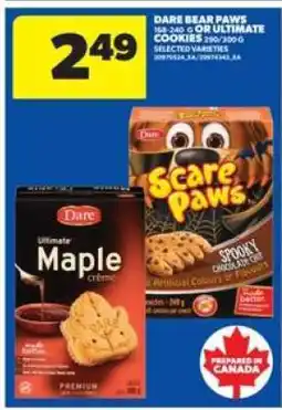 Real Canadian Superstore Dare Bear Paws or Ultimate Cookies offer