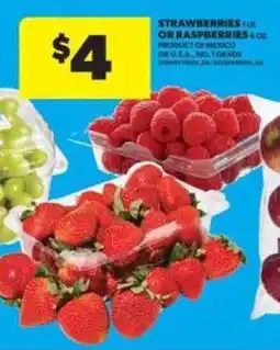 Real Canadian Superstore Strawberries or Raspberries offer