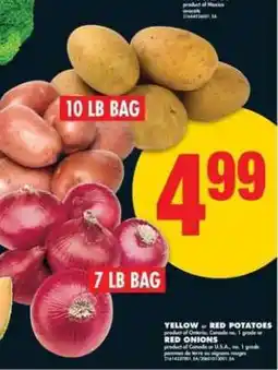 No Frills Yellow or Red Potatoes / Red Onions offer